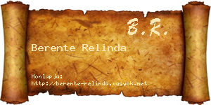 Berente Relinda névjegykártya